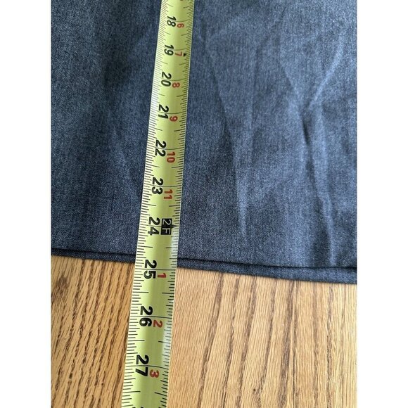 Prada Made In Italy Wool Skirt  Front Slit Side Zip Gray Career Size 44 Waist 30 - Picture 7 of 11